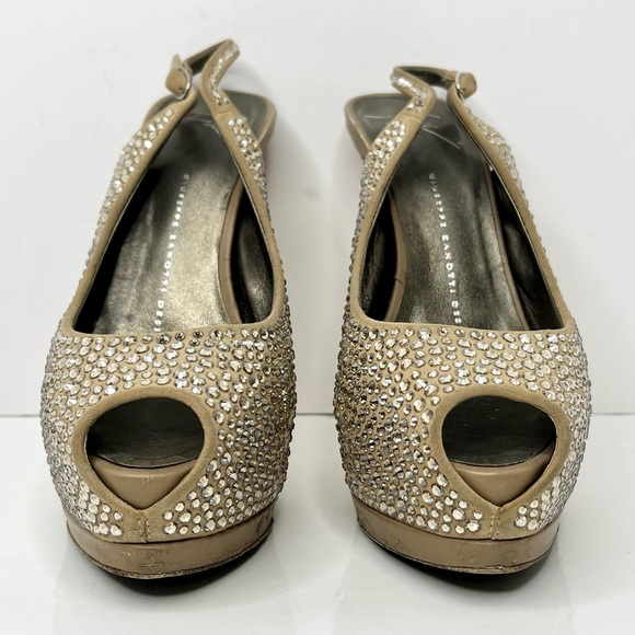 Giuseppe Zanotti ‘Liza’ Crystal Embellished Slingback Heels - Picture 2 of 11
